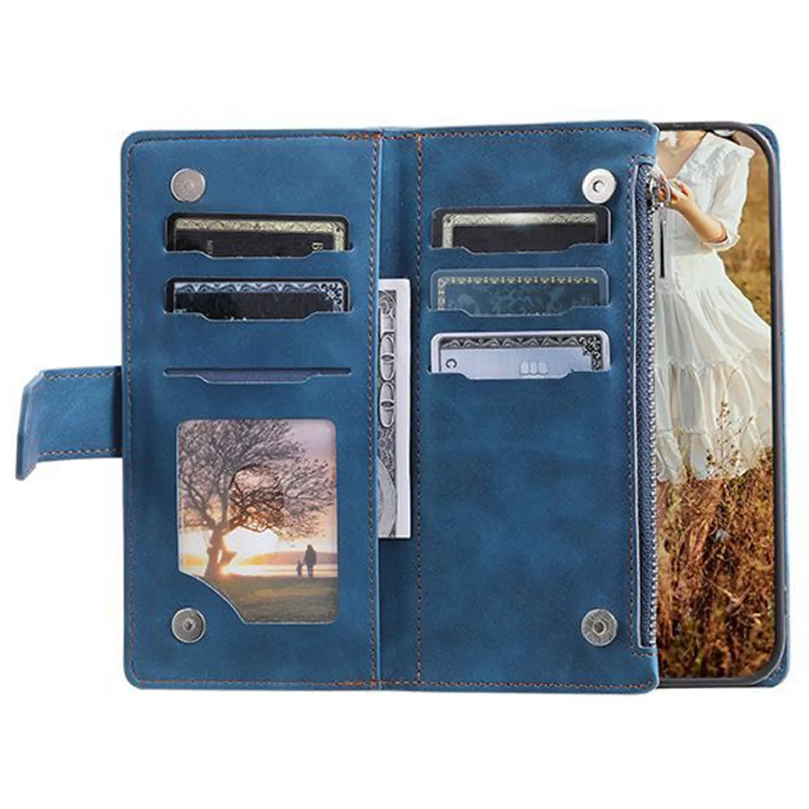 005 Style For Samsung Galaxy S22 5G, Anti-fall Rhombus Texture PU Leather Phone Case Zipper Pocket Wallet Stand Protective Phone Shell with Strap