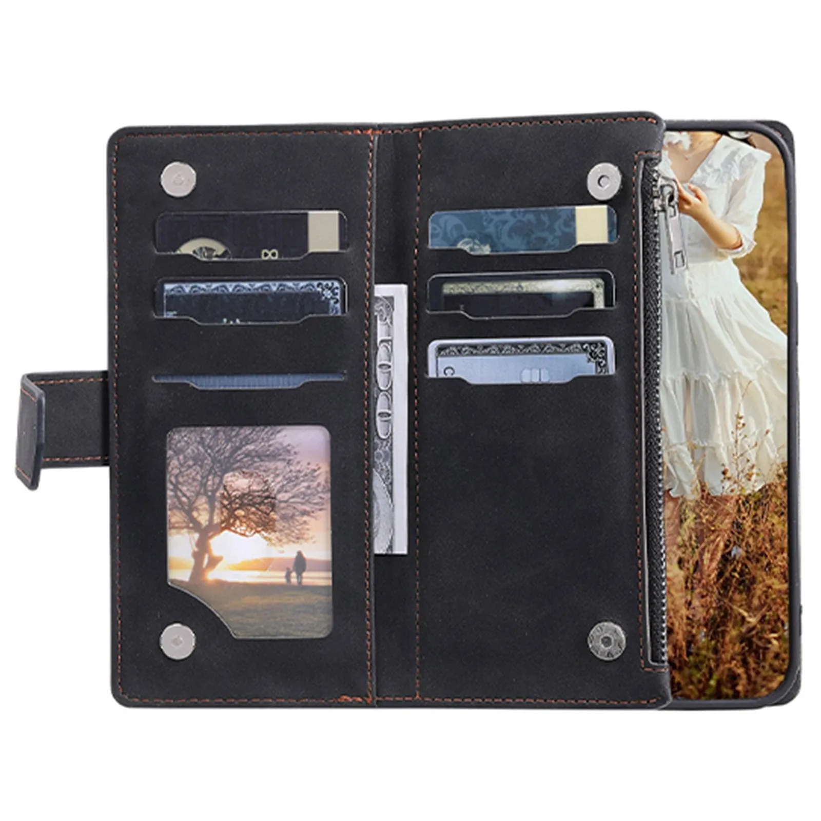 005 Style For Samsung Galaxy S22 5G, Anti-fall Rhombus Texture PU Leather Phone Case Zipper Pocket Wallet Stand Protective Phone Shell with Strap