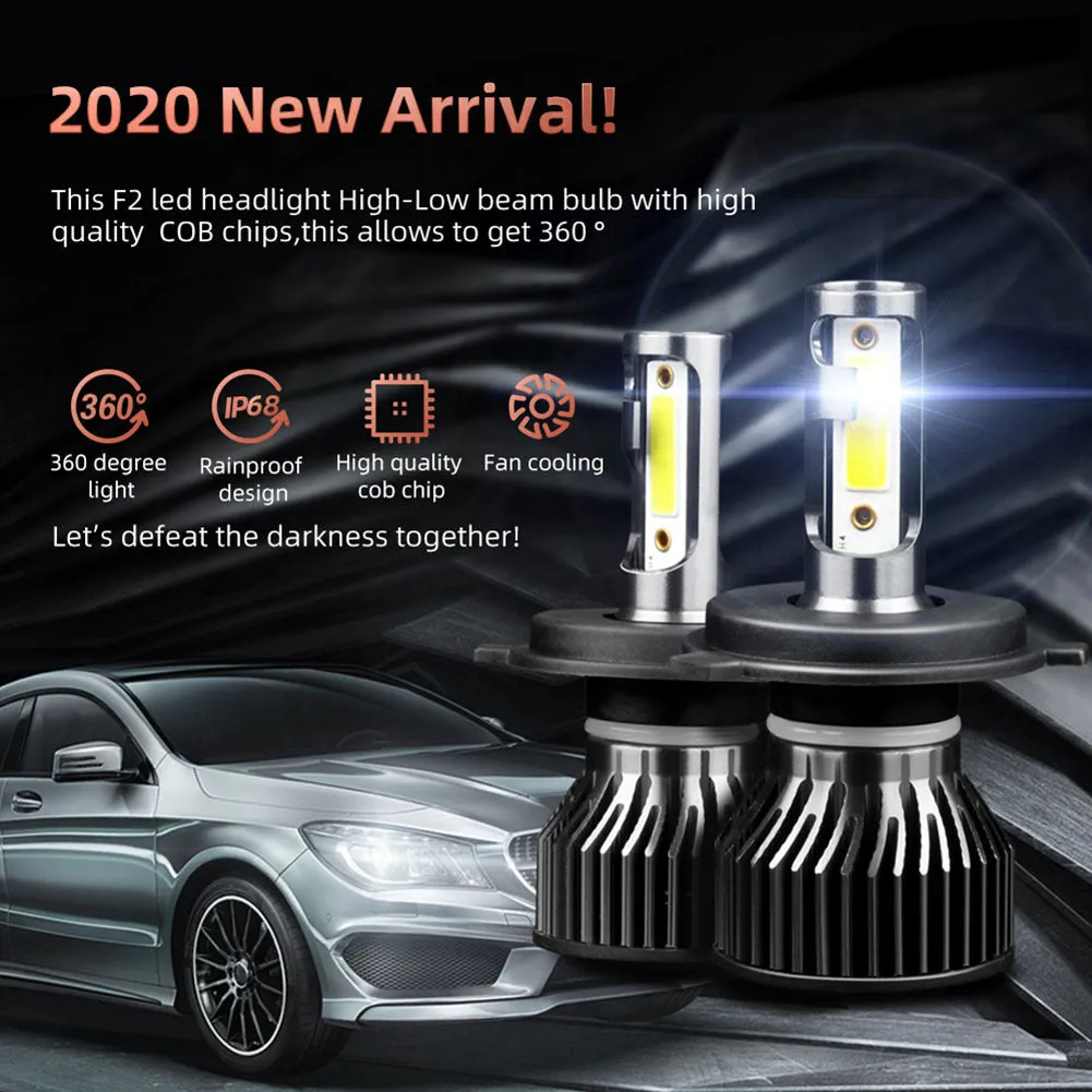 1 Pair Aluminum Car  Led  Headlight Ip68 Waterproof Heatproof