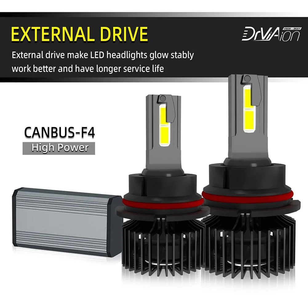 1 Pair Of Car  Led  Headlight Bulbs Ip68 Waterproof