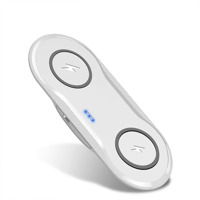 10W Fast Dual Wireless Charger Dock for Qi Enabled Devices