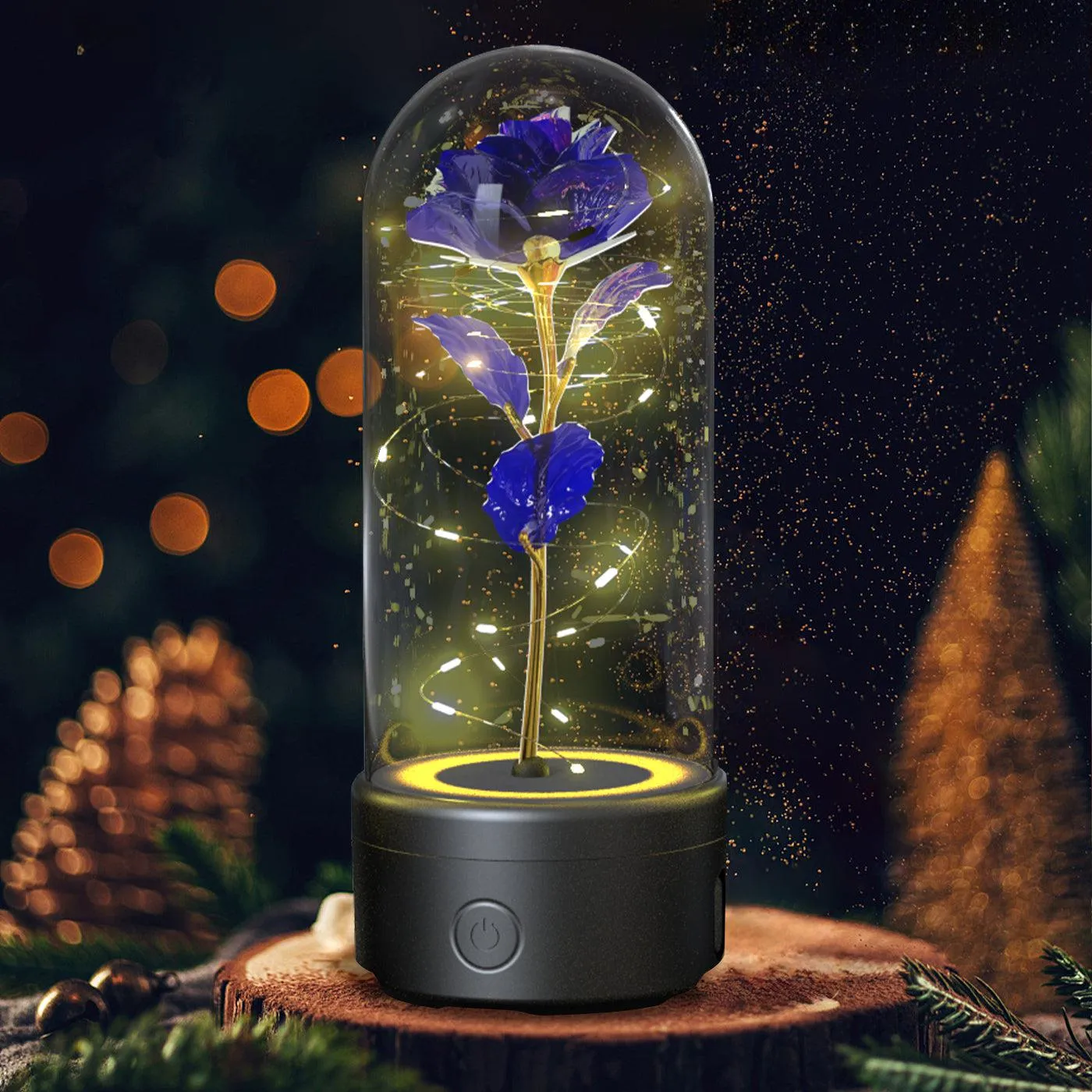 2-in-1 Rose LED Light & Bluetooth Speaker - Perfect Romantic Gift