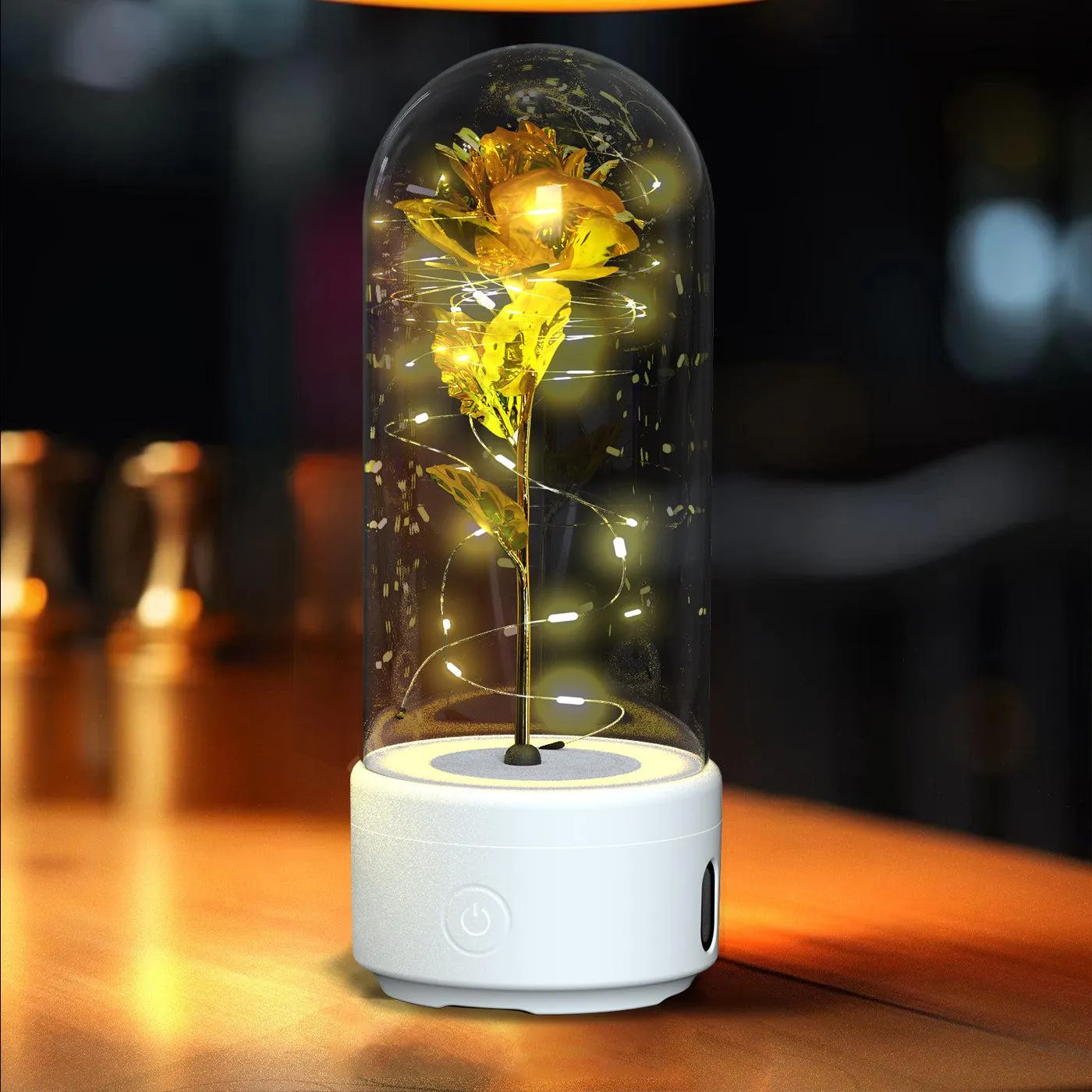 2-in-1 Rose LED Light & Bluetooth Speaker - Perfect Romantic Gift