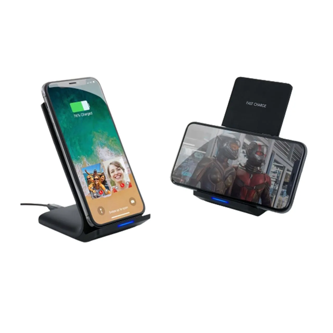 2-Pack: Adjustable Qi Device Wireless Rapid Charger
