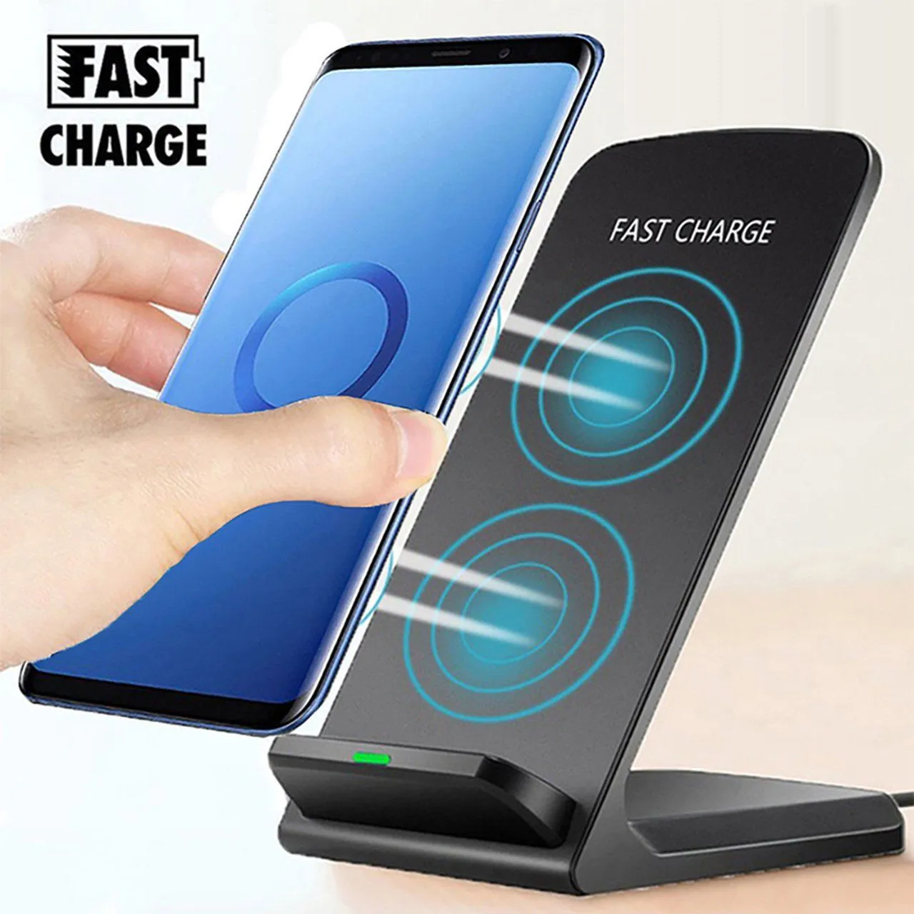 2-Pack: Adjustable Qi Device Wireless Rapid Charger