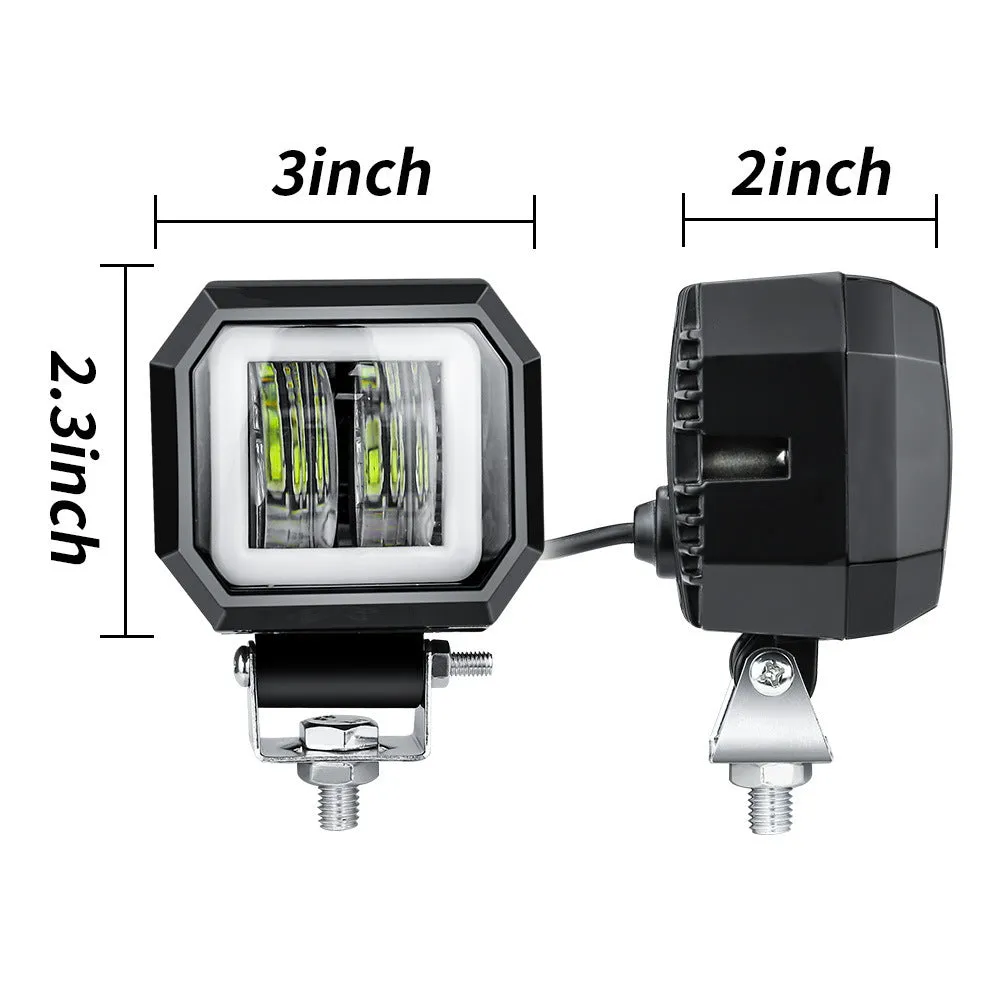 2 Pack3 Inch 20w Offroad Led Work Light Waterproof 12v 24v Suv