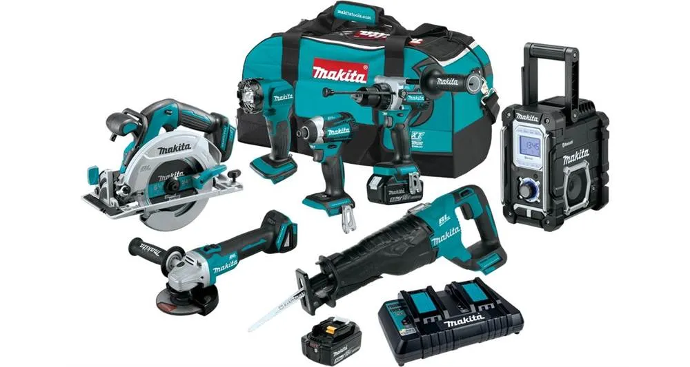 2021 Makita 18V LXT® Lithium-Ion Brushless Cordless 7-Pc. Combo Kit (5.0Ah) (XT707PT)