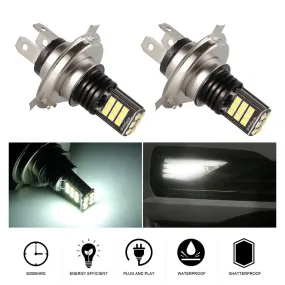 2pcs/set H4/9003 8 Rows 24SMD High Brightness LED Anti-fog Lights