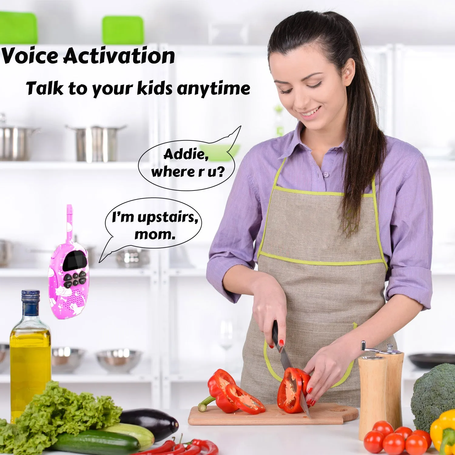 2PK Rechargeable Kids Walkie Talkie with 2PK Additional Cases