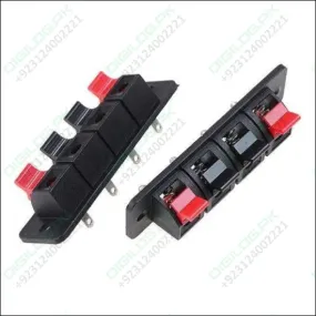 4 Positions Speaker Socket Connector Terminal Push In Jack Spring Load Audio Speaker Terminals In Pakistan