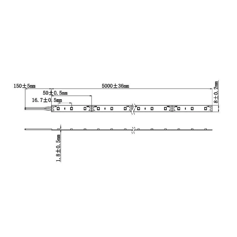 4.8w LED Strip Light 60 LED Per Metre 4000k IP20 Havit Lighting HV9723-IP20-60-4K