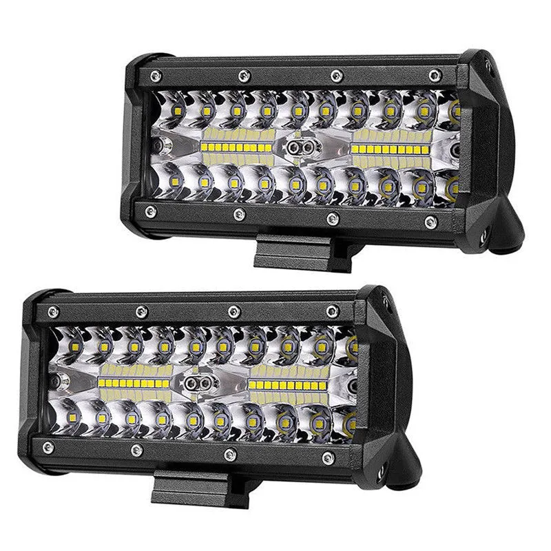7 inch 400W LED Work Light Bar Flood Spot Beam Offroad 4WD SUV