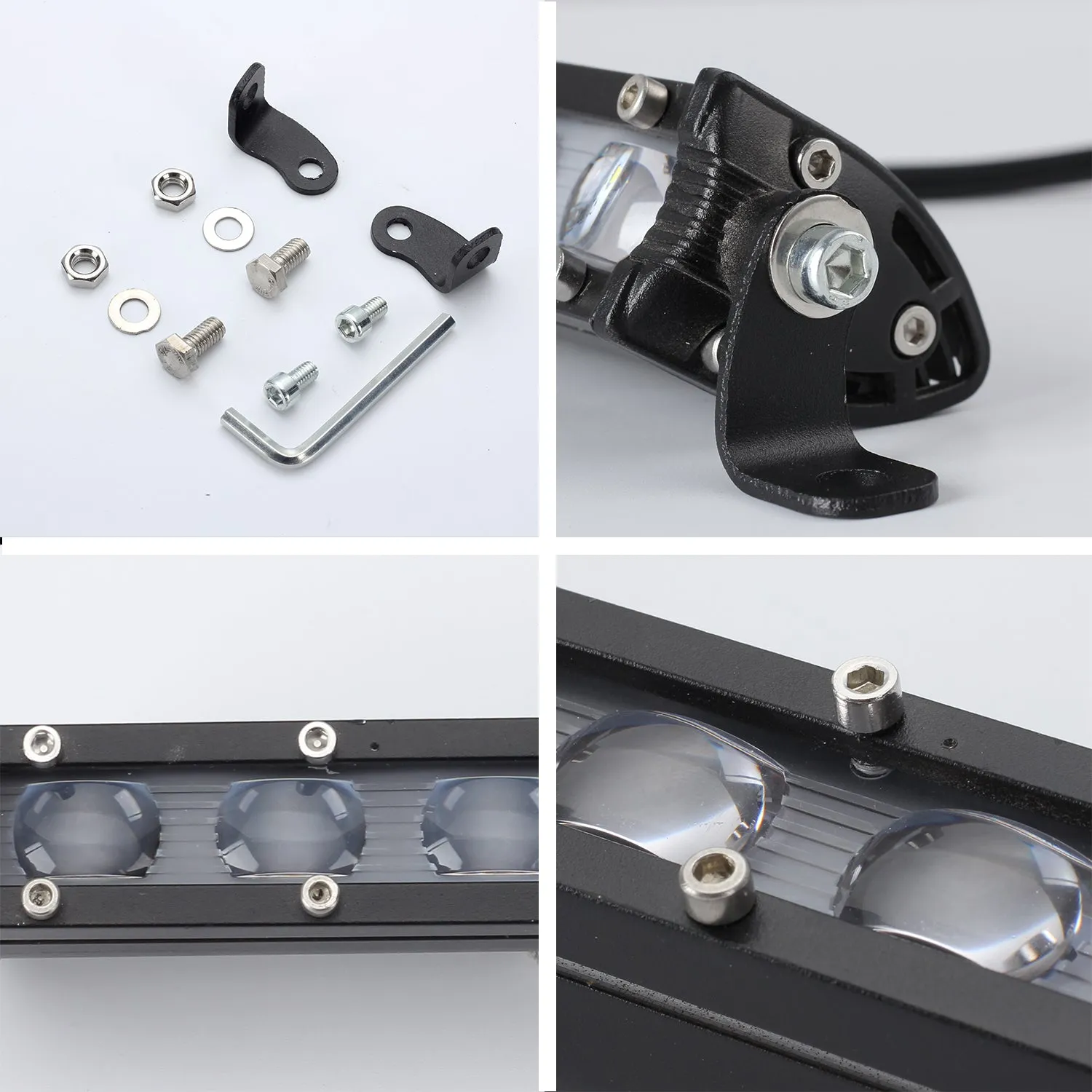 7" 120W LED Work Light Bar Spot Beams 6000K Super Bright