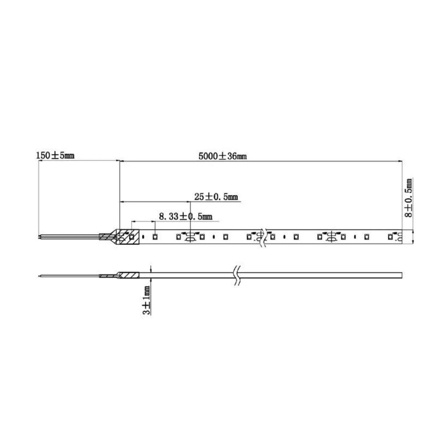 9.6w LED Strip Light 120 LED Per Metre 3000k IP54 Havit Lighting HV9723-IP54-120-3K