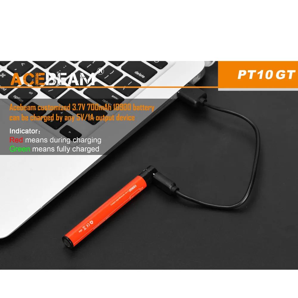 Acebeam PT10-GT Pen Light Flashlight 400 Lumen Samsung LED Rechargeable Light