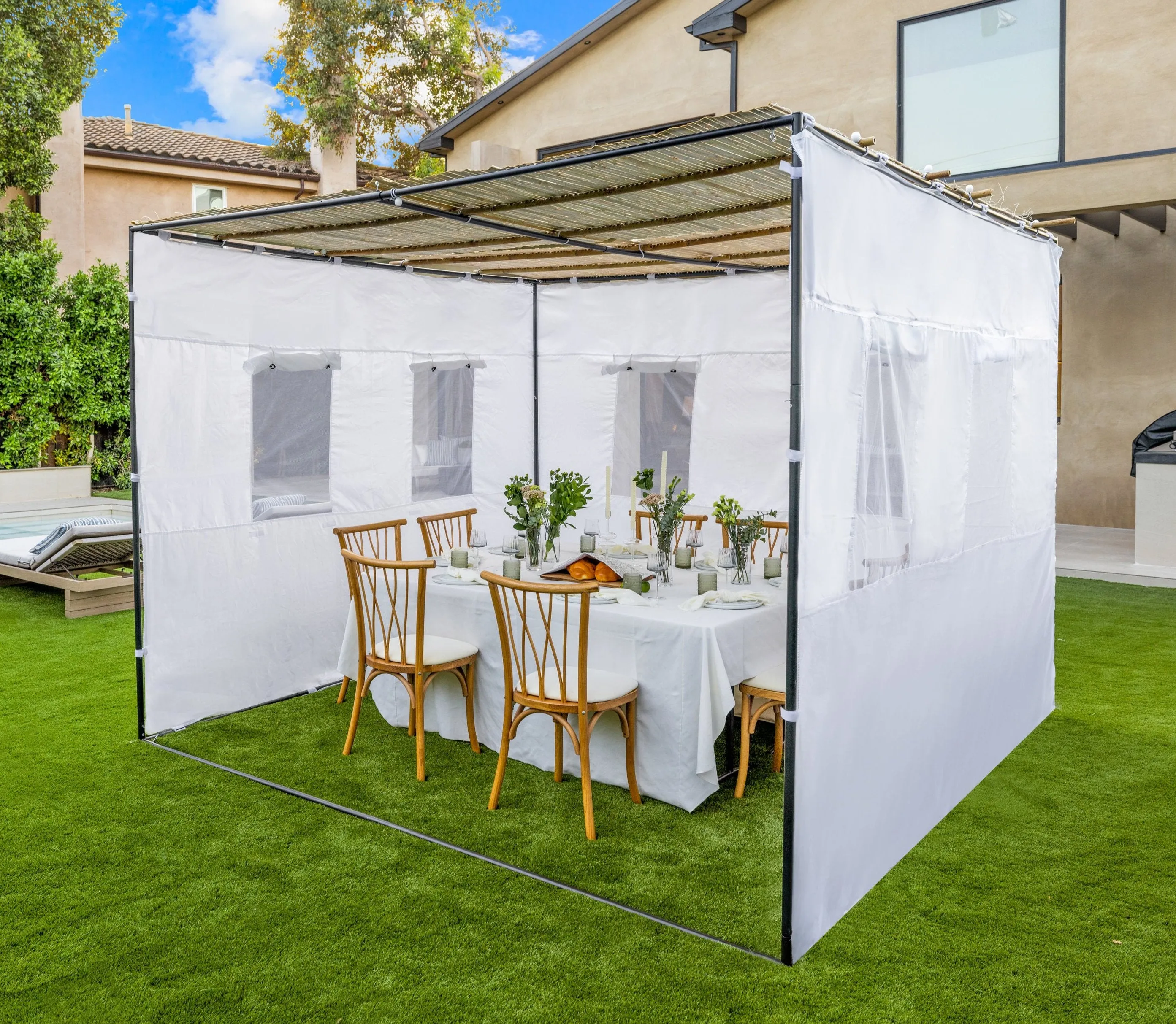Adjustable Sukkah Kit - 25 Sizes in 1 Kit - Certified Kosher  up to 10'x10'