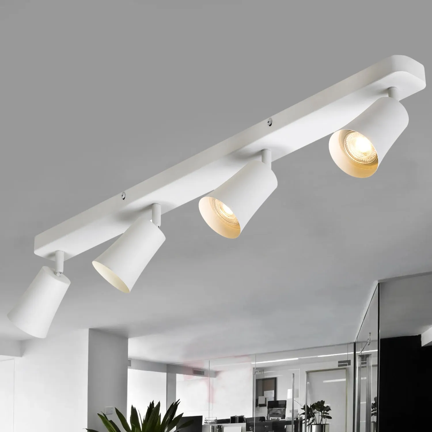 Alvey LED Spot Light Bar 4Lt in Black, Gold Brushed Black or White