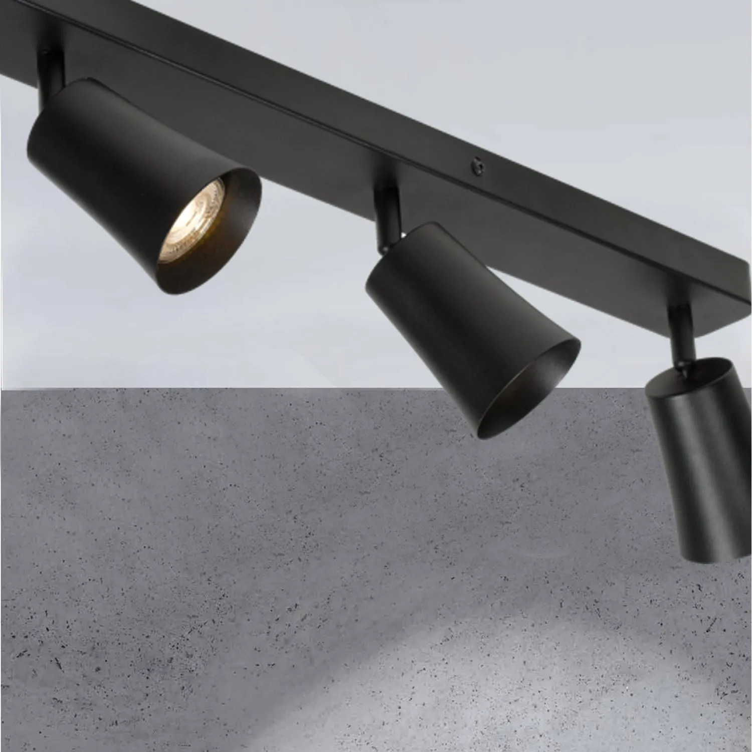 Alvey LED Spot Light Bar 4Lt in Black, Gold Brushed Black or White
