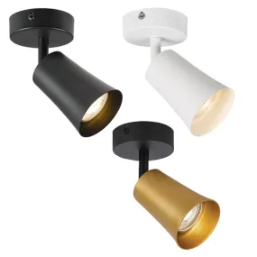 Alvey LED Spot Light in Black, Gold Brushed Black or White