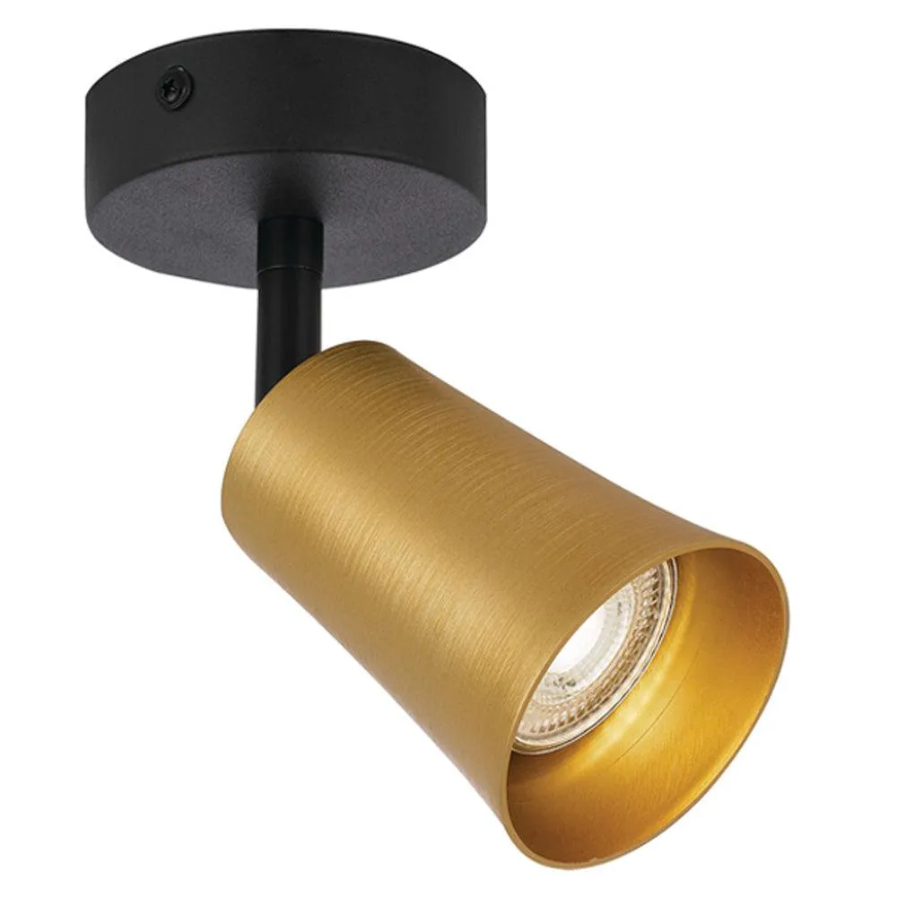Alvey LED Spot Light in Black, Gold Brushed Black or White