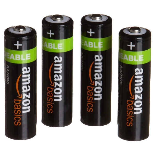 AmazonBasics AA NiMH Precharged Rechargeable Batteries 4-Pack