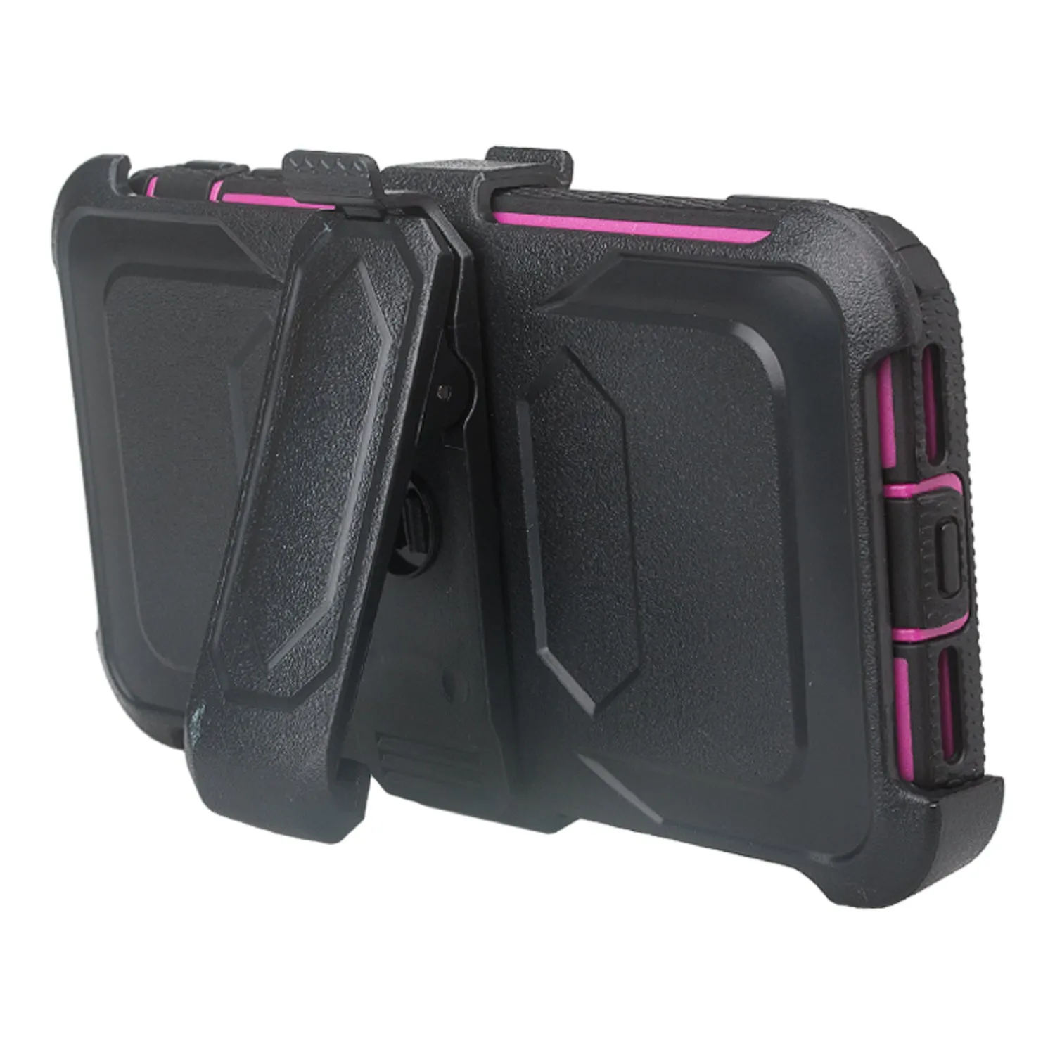 Apple iPhone X | iPhone Ten Case,  Triple Protection 3-1 w/ Built in Screen Protector Heavy Duty Holster Shell Combo Case - Purple