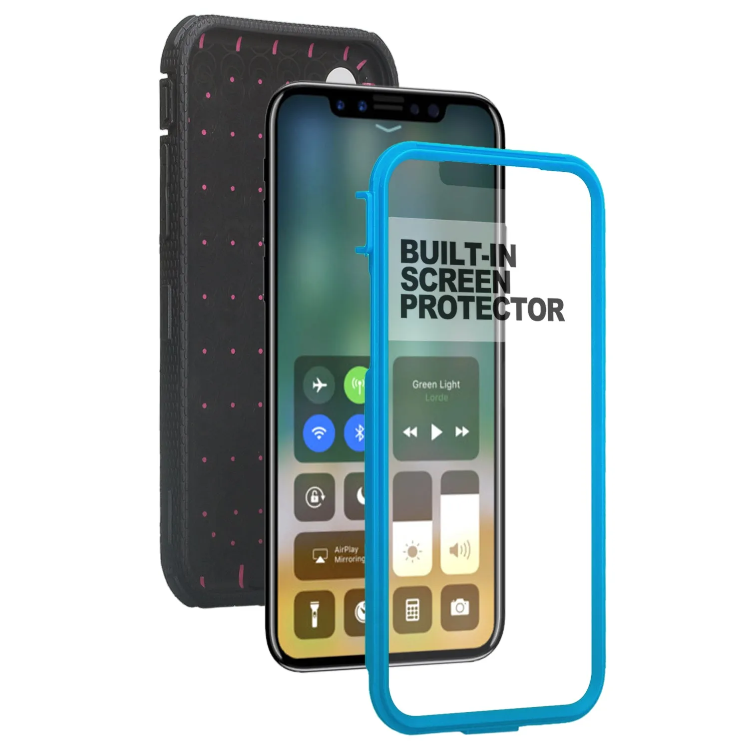 Apple iPhone XR Case, Apple A1984 Case,  Triple Protection 3-1 w/ Built in Screen Protector Heavy Duty Holster Shell Combo Case - Blue