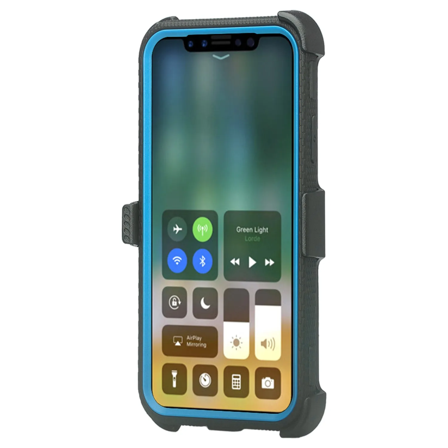 Apple iPhone XR Case, Apple A1984 Case,  Triple Protection 3-1 w/ Built in Screen Protector Heavy Duty Holster Shell Combo Case - Blue