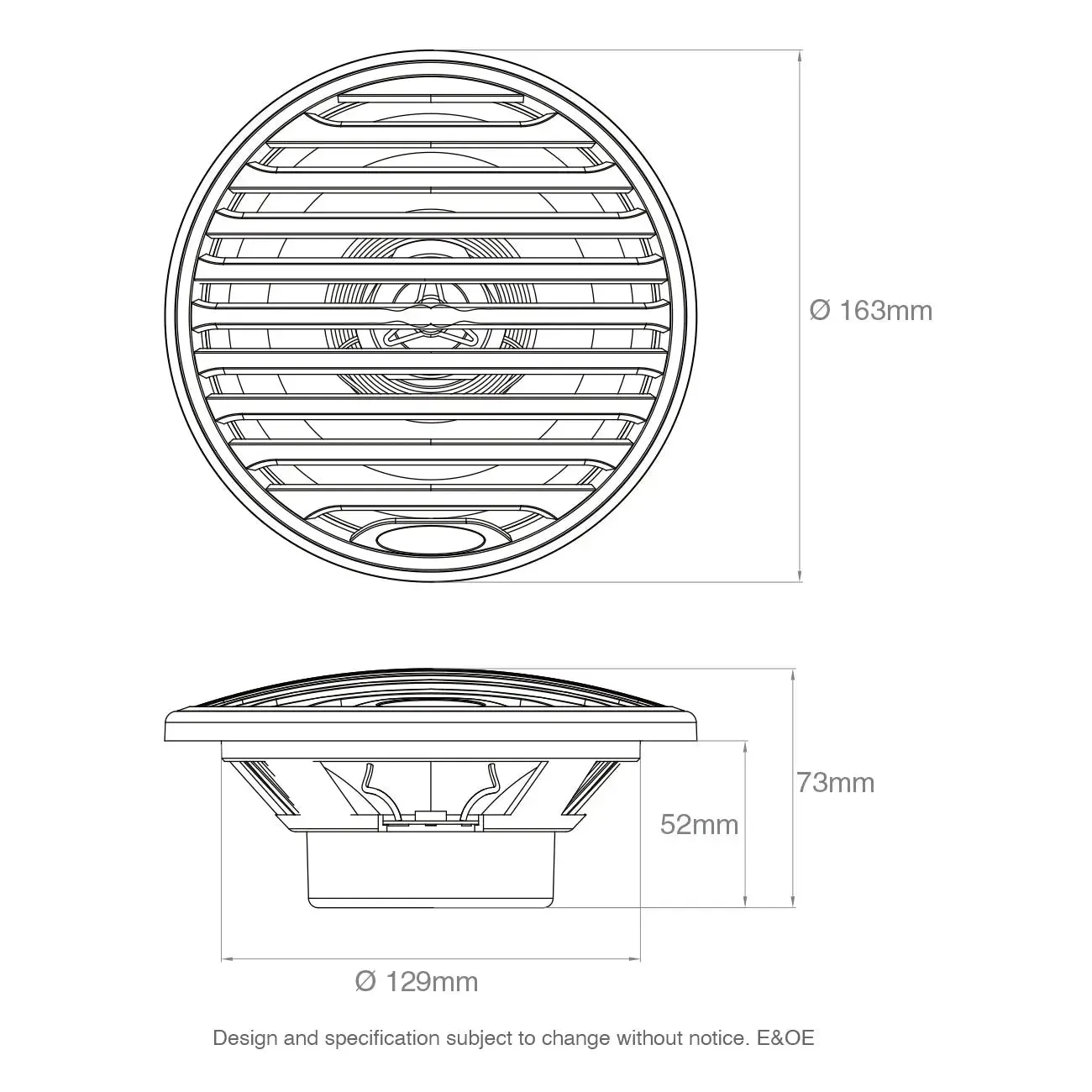 Aquatic AV EC121 6.5" Waterproof Marine Economy Speakers 160W White (Pair)