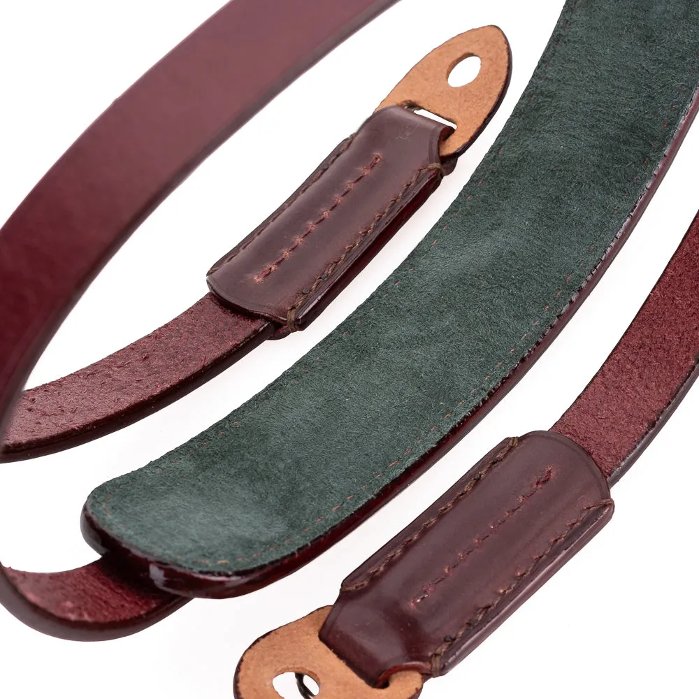 Arte di Mano Classic Neck Strap, 95cm - Italian Shell Cordovan & Buttero Burgundy