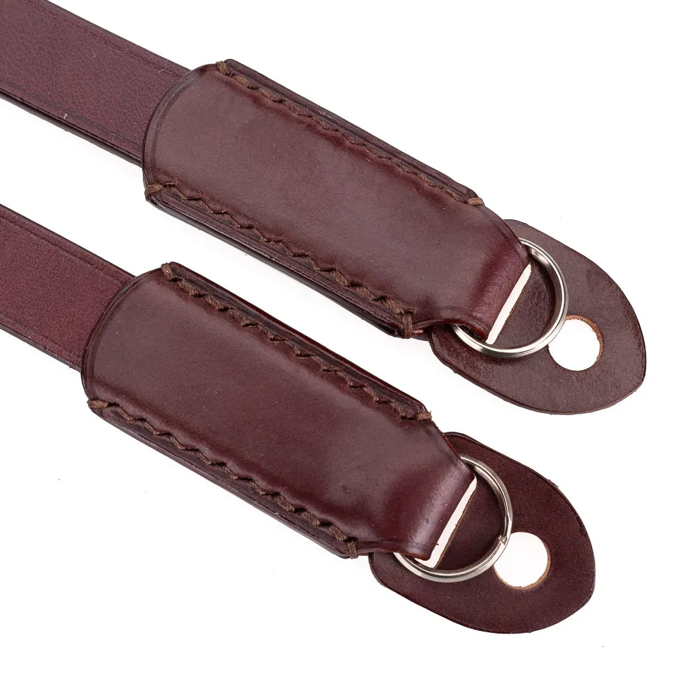 Arte di Mano Classic Neck Strap, 95cm - Italian Shell Cordovan & Buttero Burgundy