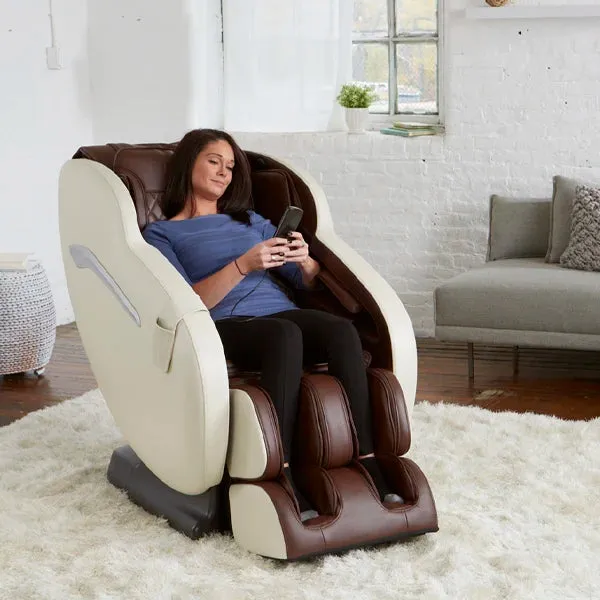 Aura Massage Chair- Cream and Brown