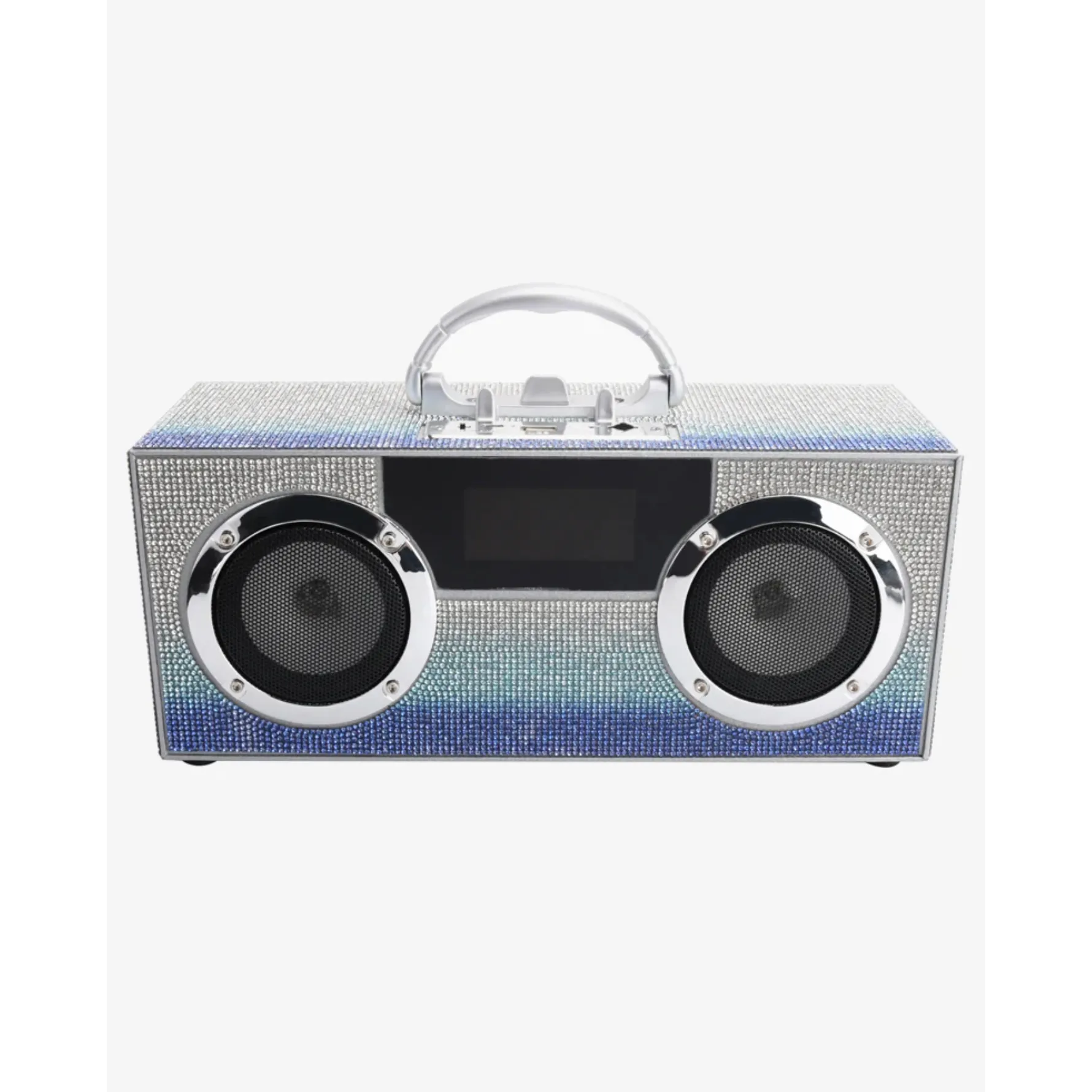 Blue Bling Mini Boombox - Bluetooth w/LED  Lights