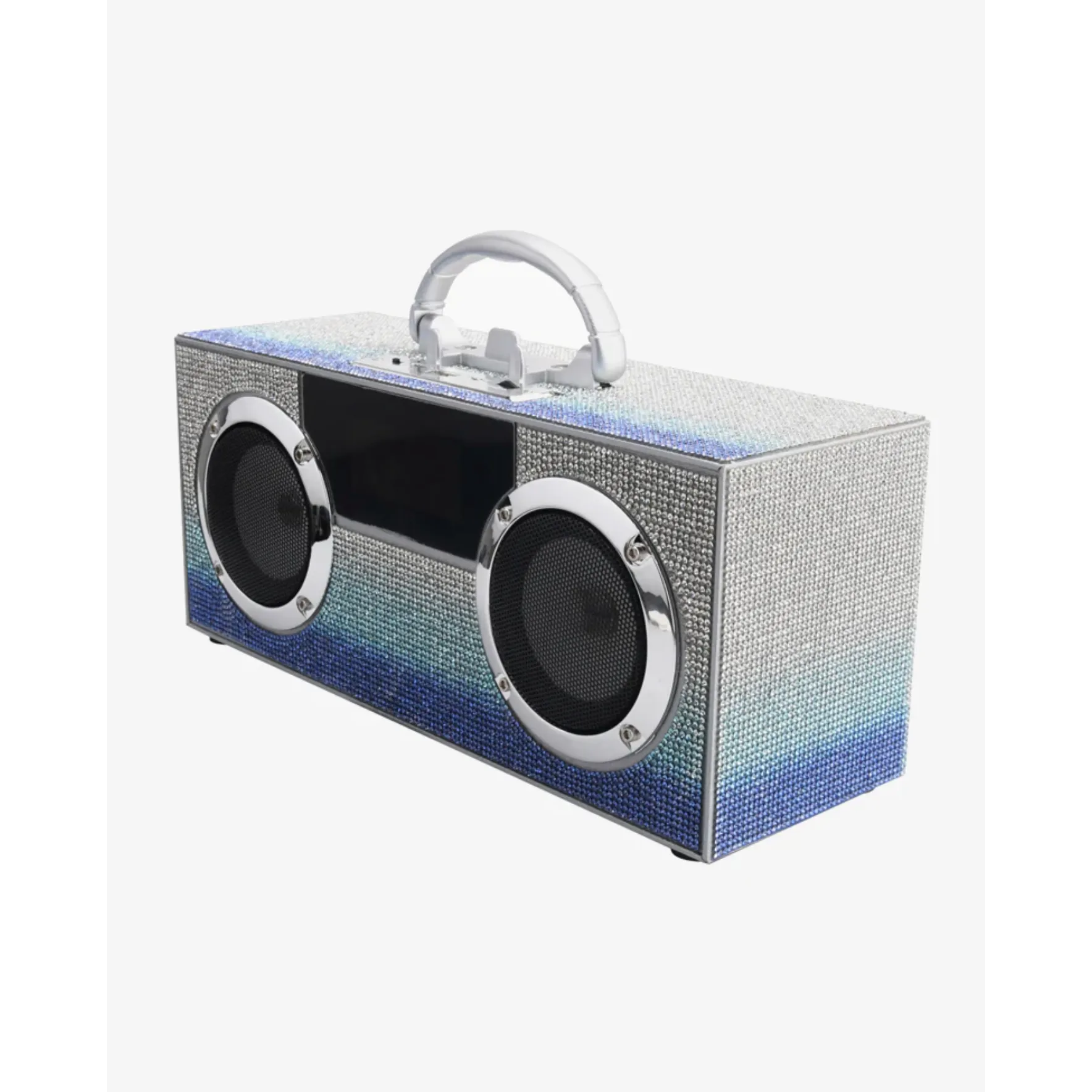 Blue Bling Mini Boombox - Bluetooth w/LED  Lights