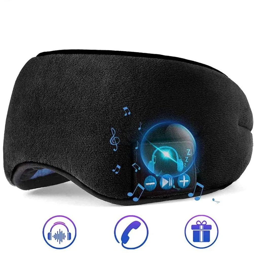 Bluetooth Eye-Mask Sleep Headphones, Wireless Music Sleep Mask Noise Cancelling Sleeping Headphone Washable Perfect for Men Women Sleeping/Travel/Meditation