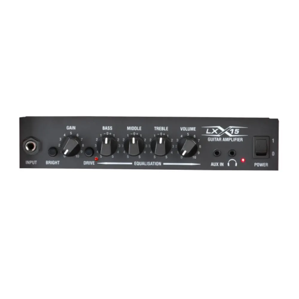 [CLEARANCE] Laney LX15 15W RMS Compact Guitar Combo Amplifier with Twin 5" Speaker Woofers,  2 Band EQ, Monitor Headphone Socket and 3.5mm Mini Jack AUX Input for Practice and Live Performance - RED & BLACK