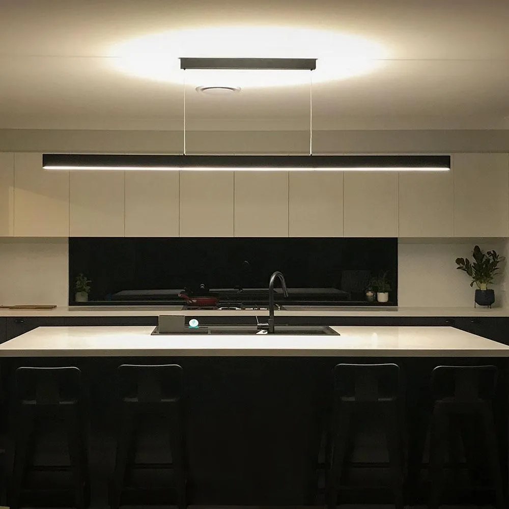Climene 2 LED Pendant Light CCT 48w in Black, White, Brushed Aluminium, Oak or Walnut