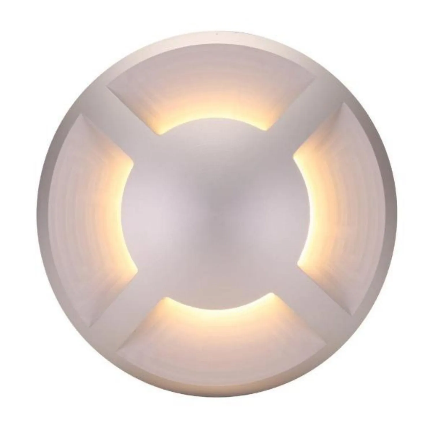 DEKA Four-Way LED inground Light Cover in Aluminium or Brass