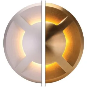 DEKA Four-Way LED inground Light Cover in Aluminium or Brass