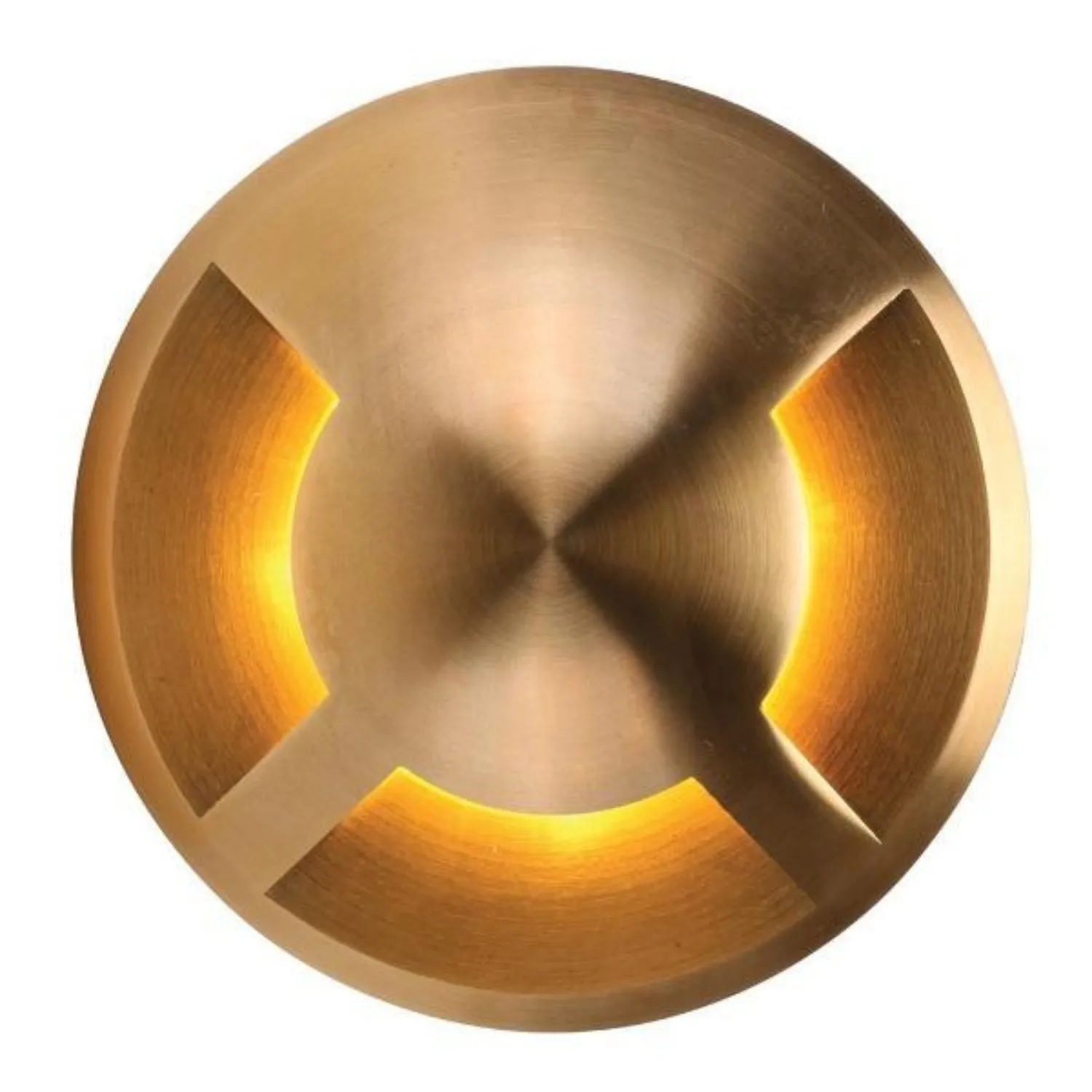DEKA Three-Way LED inground Light Cover in Aluminium or Brass