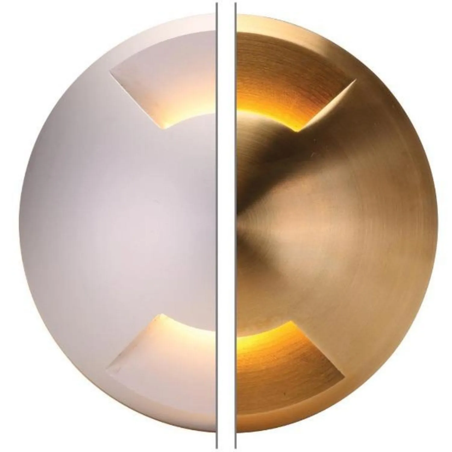 DEKA Two-Way LED inground Light Cover in Aluminium or Brass