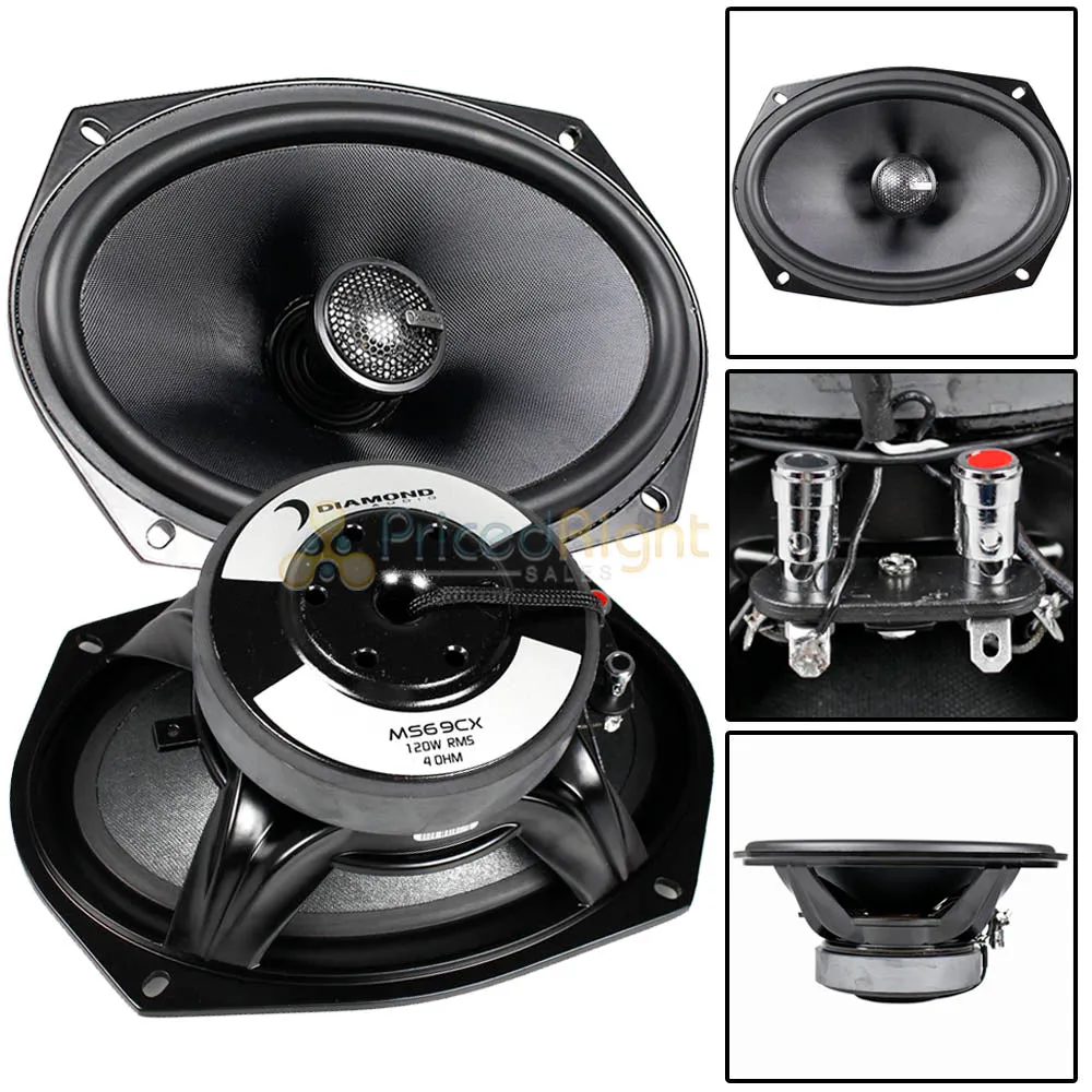 Diamond Audio 6x9" 2-Way Coax Sub Speaker System 240 Watts Max 4 Ohm MS69CX