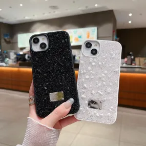 Diamond Studded Pattern Glittery Phone Case - iPhone 15 Plus