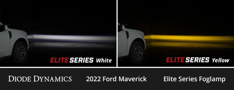 Diode Dynamics 2022  Ford Maverick Elite Series Add-On LED Fog Light Kit Yellow