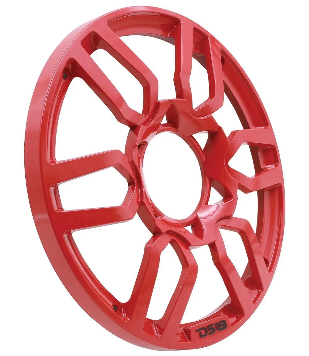 DS18 PRO Universal 6.5" Inch Plastic Speaker Grill Cover Red Set of 2