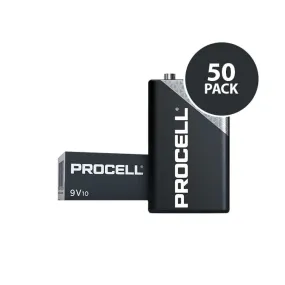 Duracell Industrial Procell - PP3 Batteries - 50 Pack