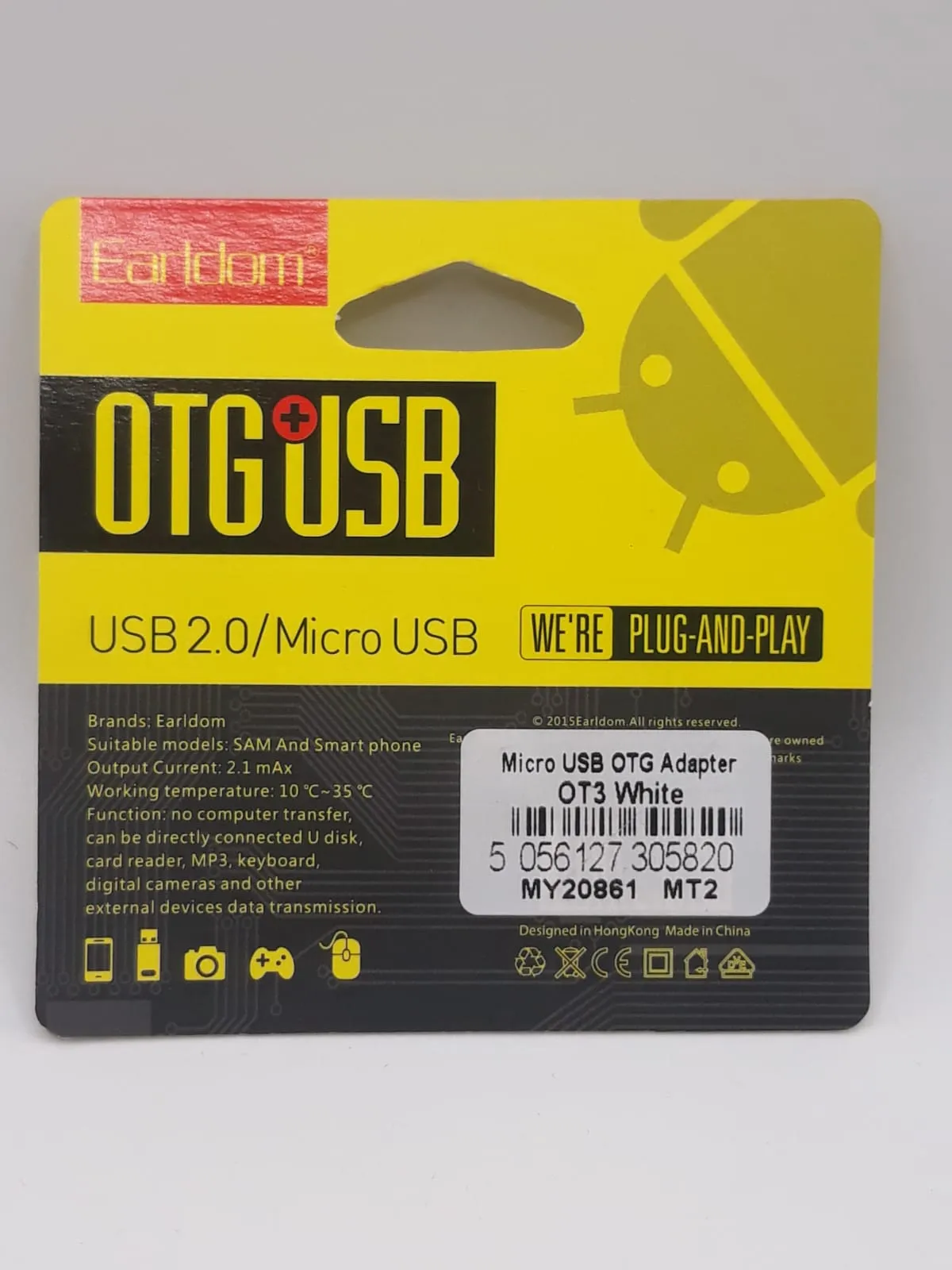Earldom OTG On The Go Adapter Micro To USB Transfer Data From Smartphones