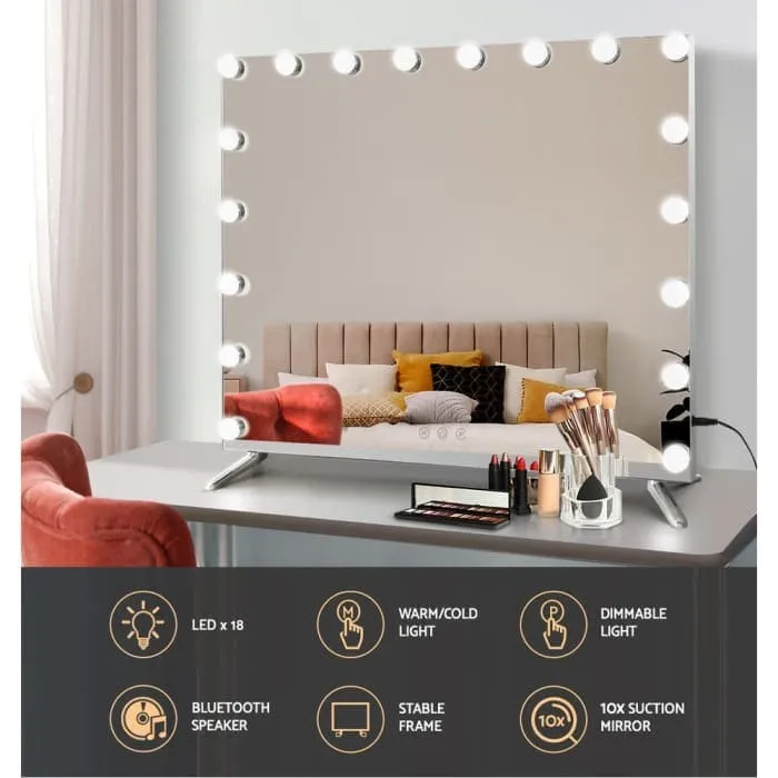 Embellir Bluetooth Makeup Mirror With Light Hollywood Led Wall Mounted Cosmetic