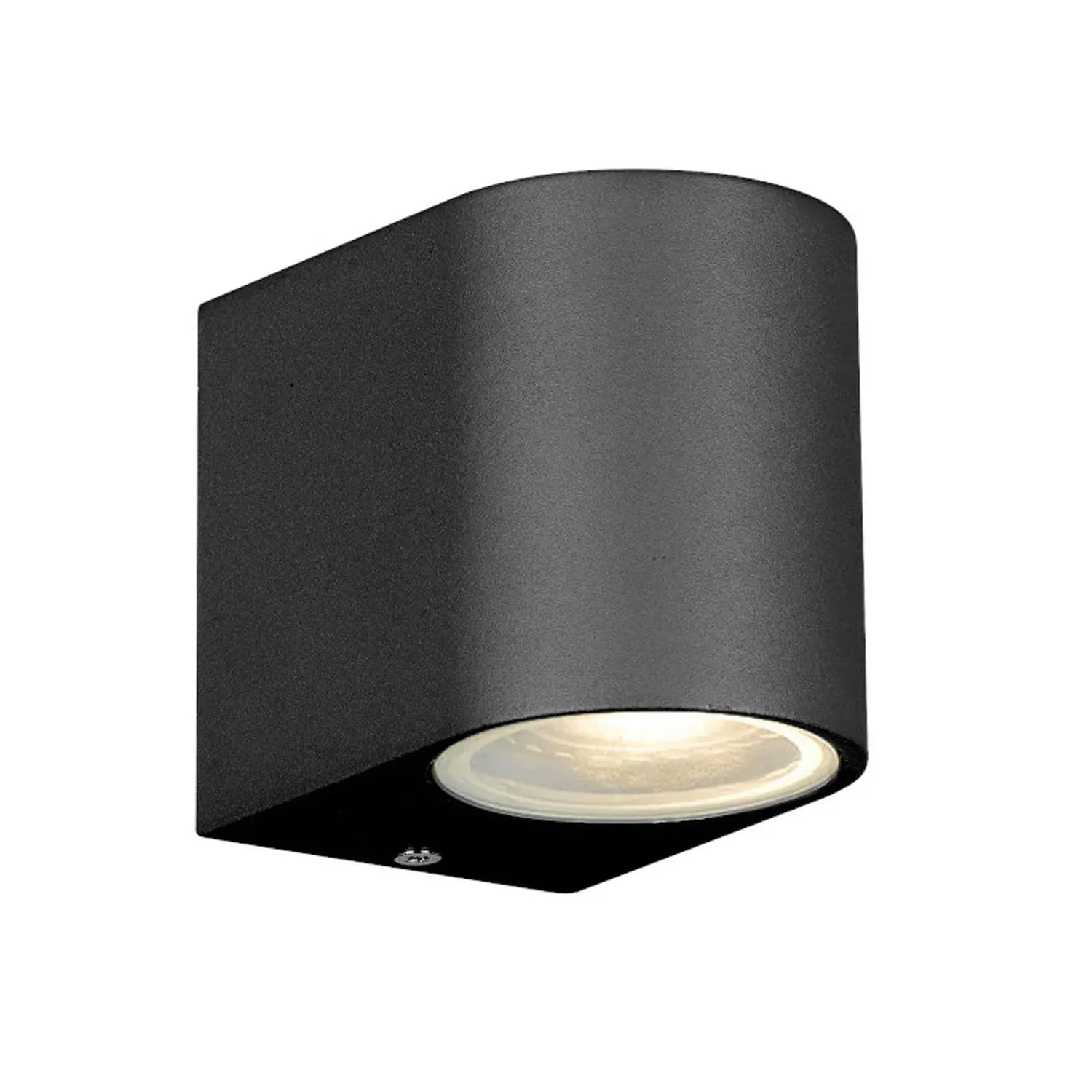 Eos Exterior Wall Light Aluminium in Black or Silver (H81mm)
