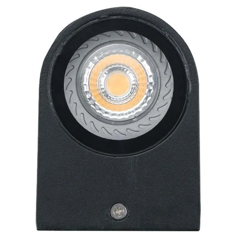 Eos Exterior Wall Light Aluminium in Black or Silver (H81mm)